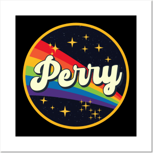 Perry // Rainbow In Space Vintage Style Posters and Art